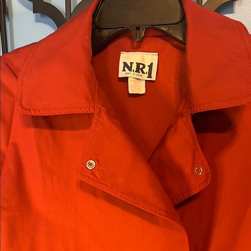 N. R. 1 Vibrant Red Bomber Jacket, Size 10 - Picture 7 of 9